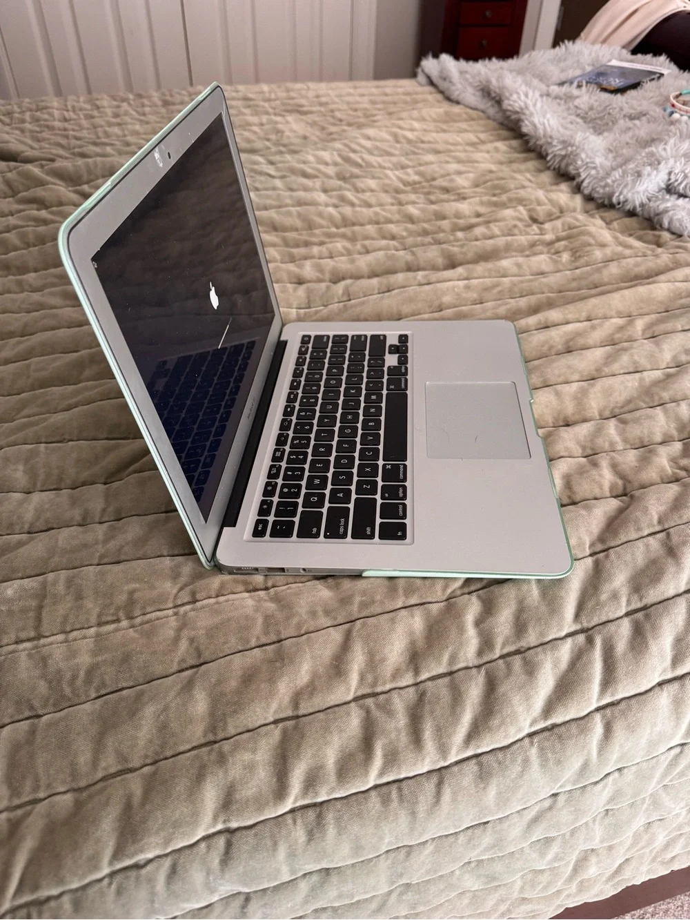 Apple MacBook Air Silver with Green Accent Case